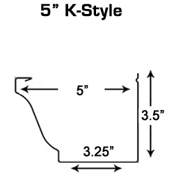 5 inch k-style gutter